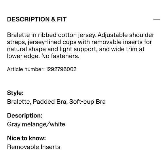 Lace Trim Gray Cotton Bralette Never Worn Brand New - Picture 5 of 6